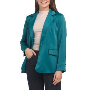 MARLED Turquoise Satin Blazer